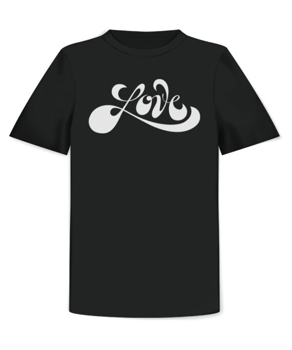 the Fanery, Love Script Style1 T-Shirt Black