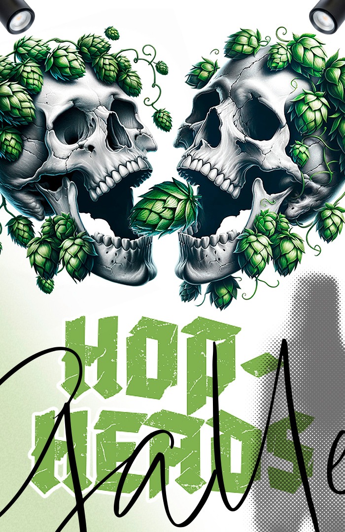 the Fanery Mobile Header, Beer Art Hop Heads