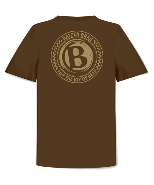 the Fanery, Batzen Bräu Logo Scratched T-Shirt Back Brown