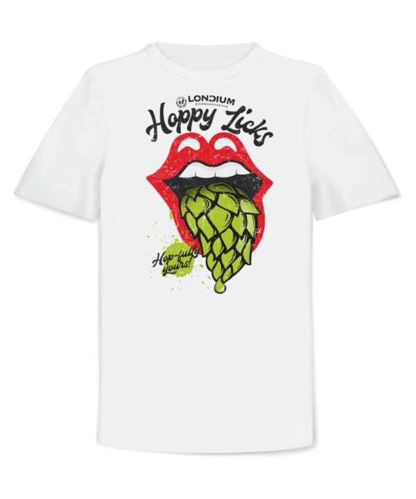 the Fanery, Loncium Hoppy Licks Scratched T-Shirt Front White