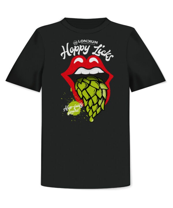 the Fanery, Loncium Hoppy Licks T-Shirt Front Black