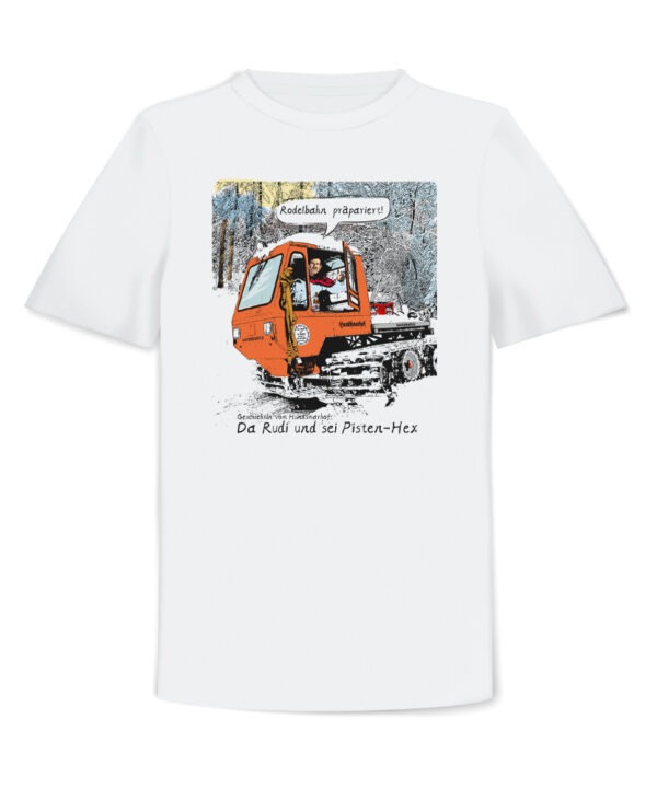 thefanery Hundsmarhof, RUDI UND DIE PISTENHEX T-Shirt Front Weiss